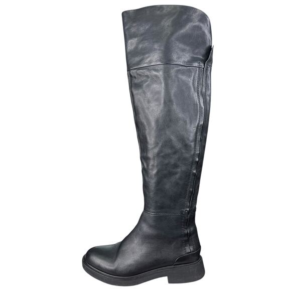 Franco Sarto Women’s Battina Black Leather Knee High Riding Boot Size US 10 - Picture 3 of 11